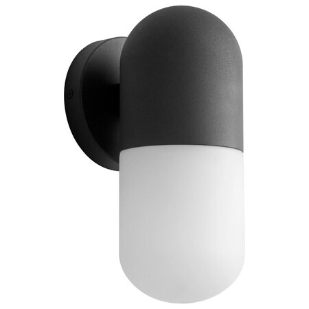 Oxygen Corpus Outdoor Wall Sconce, 1-Light, LED, Black, Matte White Shade, 5.875"W (3-758-15 42R2T) 3-758-15